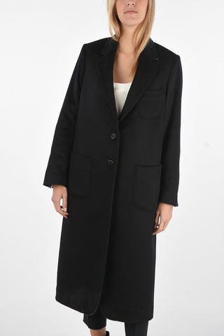 Cappotto in Cashmere Foderato con Rever Classico