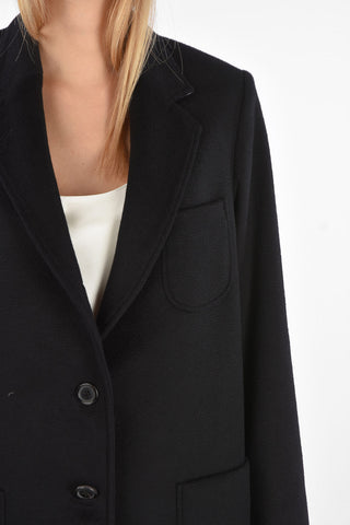 Cappotto in Cashmere Foderato con Rever Classico
