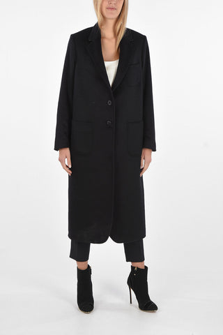 Cappotto in Cashmere Foderato con Rever Classico