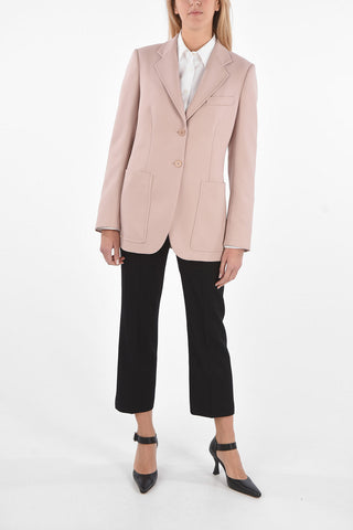 2 Buttons Single-breasted Blazer with Patch Pockets