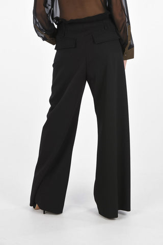 Wide Leg Pants with 4 Pockets and Hidden Fastening