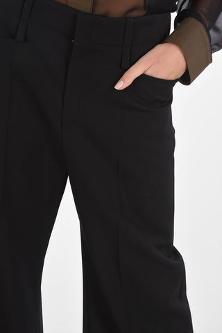 Wide Leg Pants with 4 Pockets and Hidden Fastening