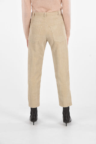4 Pockets Corduroy Pants with Belt Loops