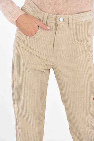4 Pockets Corduroy Pants with Belt Loops