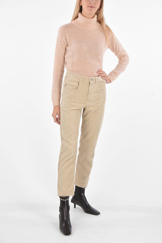 4 Pockets Corduroy Pants with Belt Loops