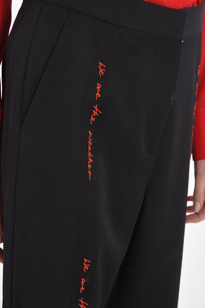 Trousers WE ARE THE WEATHER with Embroidered Side Stripes