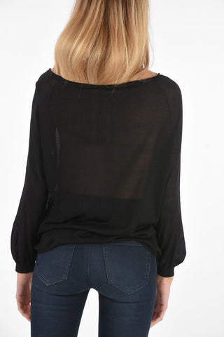 silk crew-neck sweater