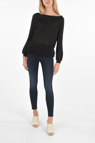 silk crew-neck sweater