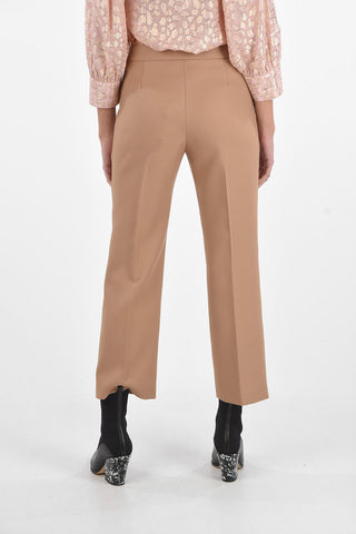 Straight-leg Pants with Hidden Fastening