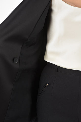 Double-breasted LOLLY Blazer with Silk Satin Peak Lapel