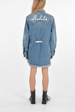 Denim Mini Boxy Dress with Belt