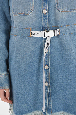 Denim Mini Boxy Dress with Belt