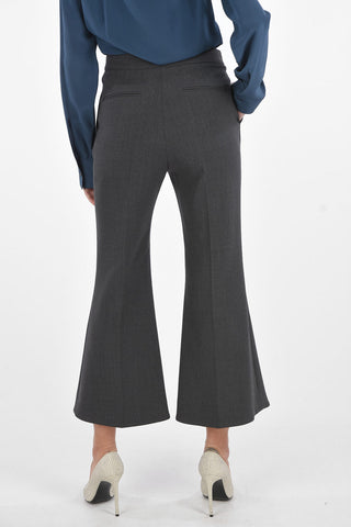 4 Pockets Boot-cut Pants with Hidden Fastening
