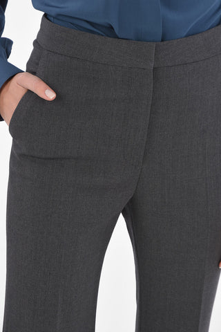 4 Pockets Boot-cut Pants with Hidden Fastening