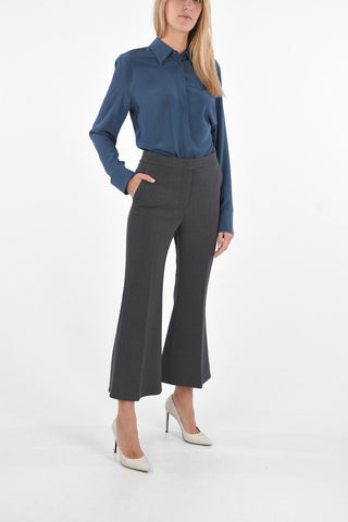 4 Pockets Boot-cut Pants with Hidden Fastening