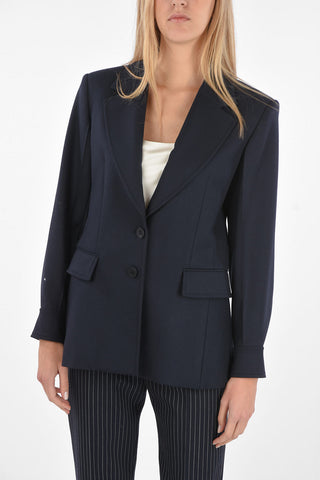 Blazer 2 Bottoni con Polsini Abbottonati e Tasche con Aletta