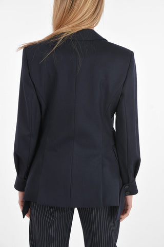 Blazer 2 Bottoni con Polsini Abbottonati e Tasche con Aletta