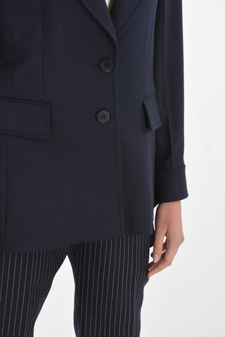 Blazer 2 Bottoni con Polsini Abbottonati e Tasche con Aletta