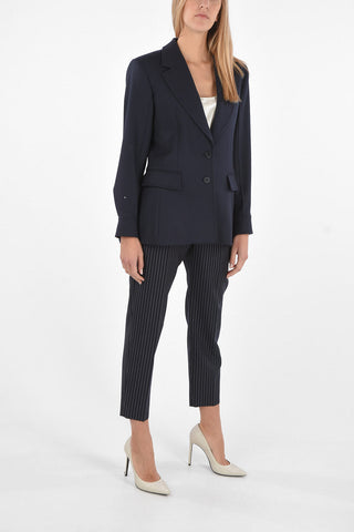 Blazer 2 Bottoni con Polsini Abbottonati e Tasche con Aletta