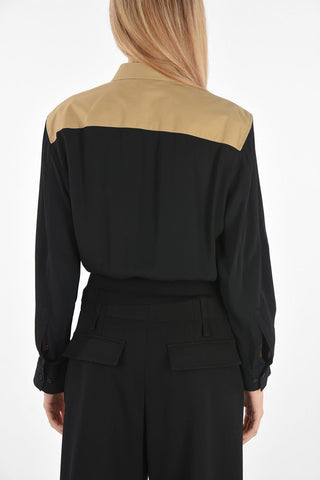 Camicia Militare Bicolore con Elastico in Vita