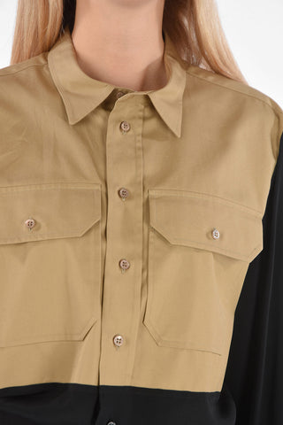 Camicia Militare Bicolore con Elastico in Vita