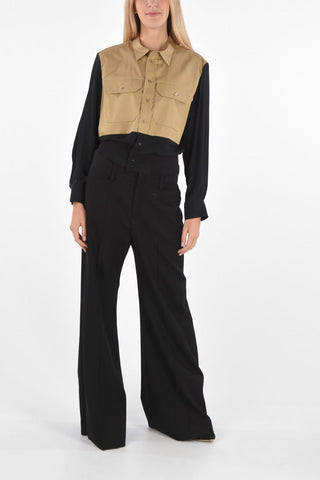 Camicia Militare Bicolore con Elastico in Vita