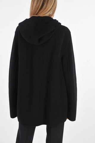 2 Pocket Coat with Front Buttoned Hood