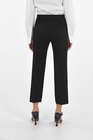Straight-leg Pants with Hidden Fastening