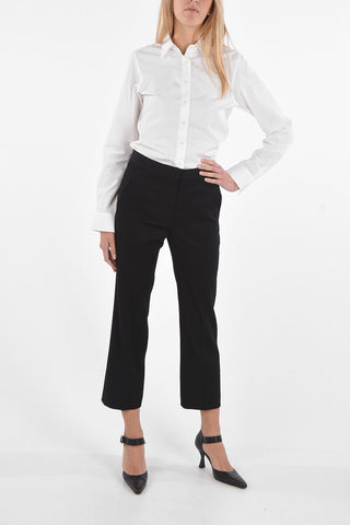 Straight-leg Pants with Hidden Fastening
