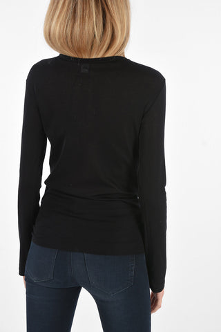 Long sleeve crew-neck t-shirt