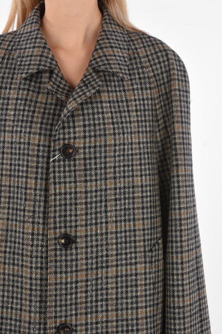 District Check Coat with Flush Pockets
