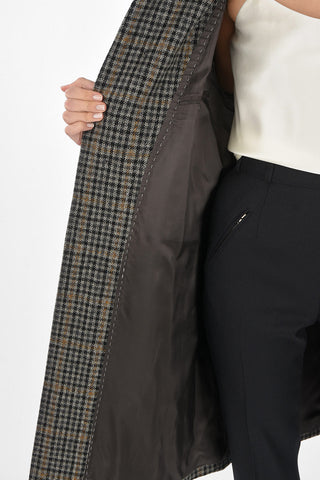District Check Coat with Flush Pockets