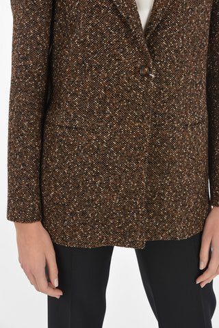 Blazer 1 Bottone GIOVE in Lana Tweed