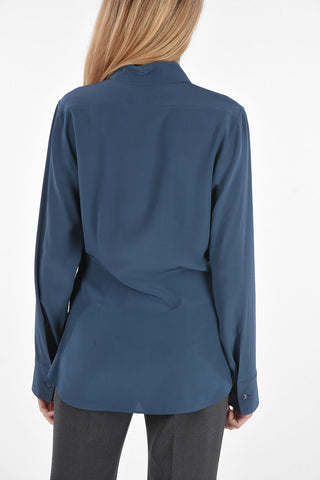 Camicia in Seta con Abbottonatura Frontale Nascosta