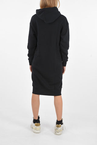 Vestito Lungo in Felpa con Cappuccio