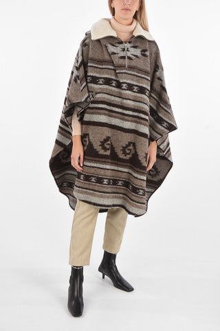 Unlined Cape with Flush Pockets and Collar Zip