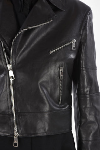 Hybrid Coat with Leather Upper Front Part and Sleeves
