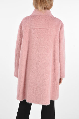Wool 4 buttons Coat with maxi pockets