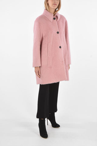 Wool 4 buttons Coat with maxi pockets