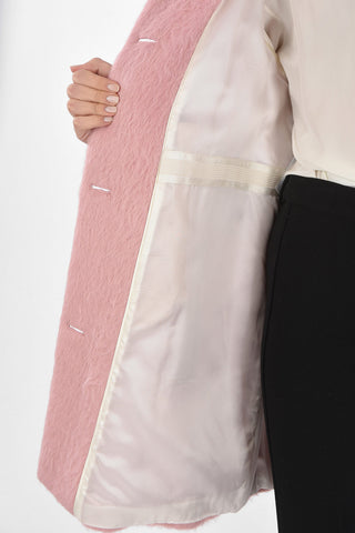 Wool 4 buttons Coat with maxi pockets