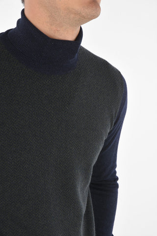 CC COLLECTION Maglia EVEREST a Collo Alto Fantasia Herringbone
