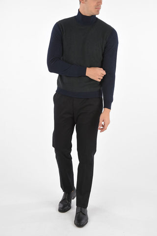 CC COLLECTION Maglia EVEREST a Collo Alto Fantasia Herringbone