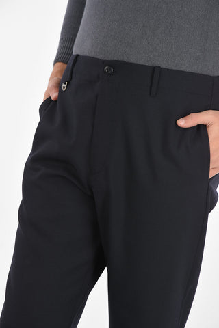 Virgin Wool Pants with Ankle Zip