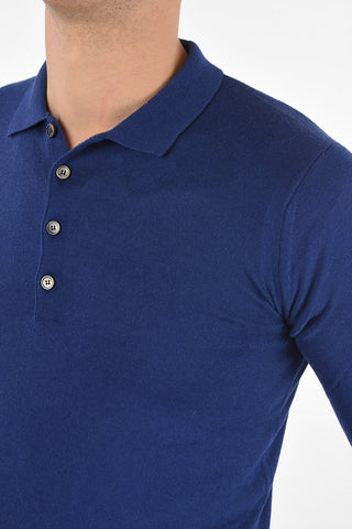 Extrafine Virgin Wool Sweater with Polo Neck