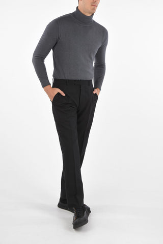 Virgin Wool LITHIUM Pants with Visible Side Sewing