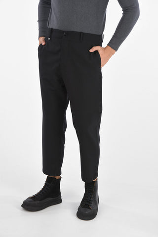 Pantaloni in Lana Vergine con Dettaglio Zip