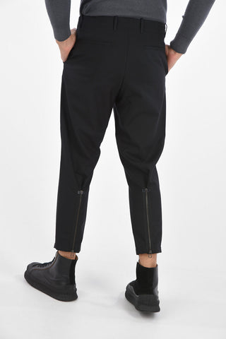 Pantaloni in Lana Vergine con Dettaglio Zip