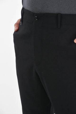 Pantaloni in Lana Vergine con Dettaglio Zip