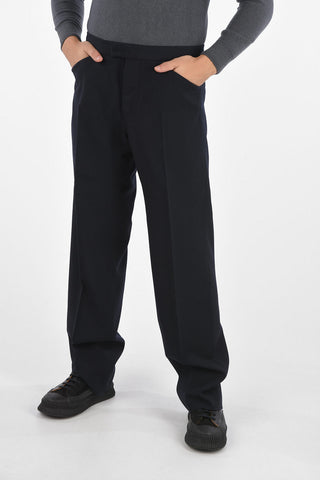 Virgin Wool Wide Leg Pants