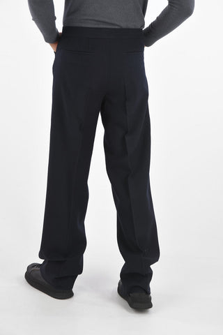 Virgin Wool Wide Leg Pants